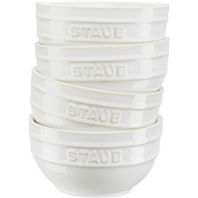 Ivory white - Staub Skålsett 14 cm 4-pak