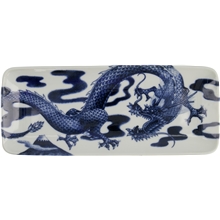 Dragon Blue - Japonism Plate 28,5x14x2,5cm