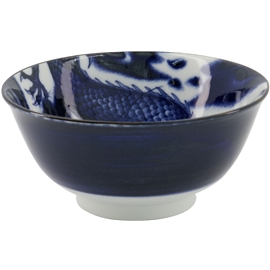 Japonism Tayo Bowl 14.7x7.6cm Dragon Blue