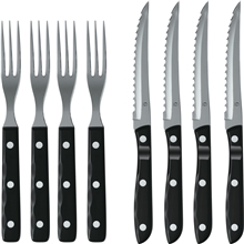 1 set - Old Farmer Black grillbestikk 4+4 deler