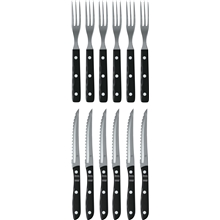 1 set - Old Farmer Black grillbestikk 6+6 deler