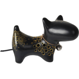 Bullterrier lampa Svart/Guld