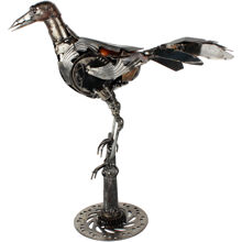 Metallskulptur Kråke