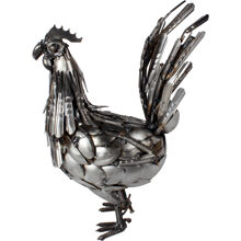 Metallskulptur Høne