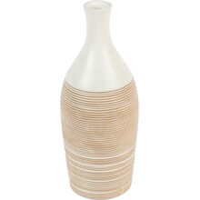 Stripet flaskevase i tre