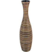 Stripet timeglassvase i tre