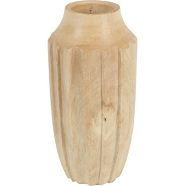 Puinen vaasi, Urahiottu puu, luonnollinen 24 cm