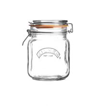1 liter - Transparent - Konserveringsboks med patentlokk