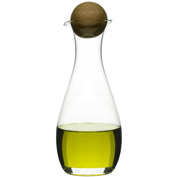 Olje/Eddikflaske i Munnblåst Glass med Eikekork. (Bilde 3 av 5)