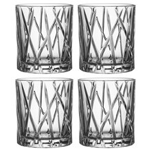 1 set - City Whiskyglass OF 4 stk/pakke