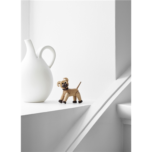 Woody Puppy Decoration 10 cm Eik (Bilde 5 av 5)