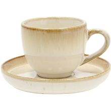 Gastro Espresso med fat 7 cl Gräddvit