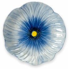 Blå - Tallerken Valmue