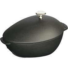 25 cm - Sort - Staub blåskjellgryte 2 L