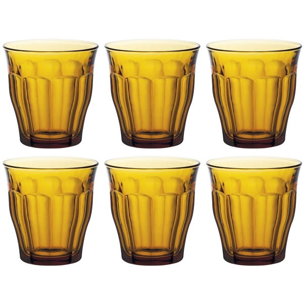 Duralex Drikkeglass Picardie Amber 6-pak (Bilde 1 av 2)