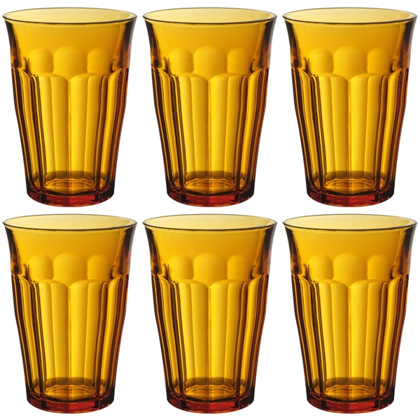 Duralex Drikkeglass Picardie Amber 6-pak