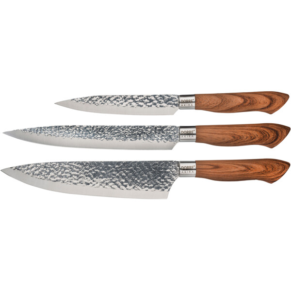 Akira knivsett 3 kniver trehåndtak (Bilde 1 av 5)
