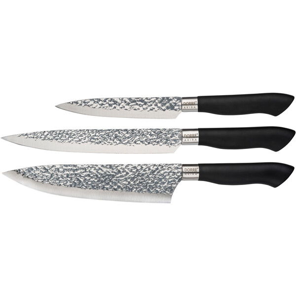 Akira knivsett 3 kniver svart håndtak (Bilde 1 av 5)