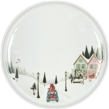 20 cm - Hvit - Pillivuyt Vinter Tallerken flat rett kant