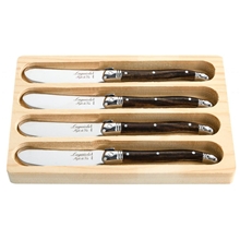 Smørkniv Laguiole Dark Wood 4-pak