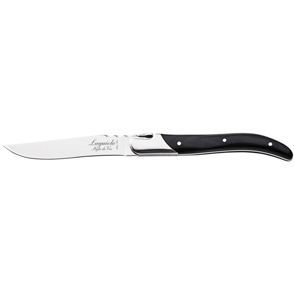 Grillkniver Laguiole Black Ebony glatt 6-pak (Bilde 2 av 8)