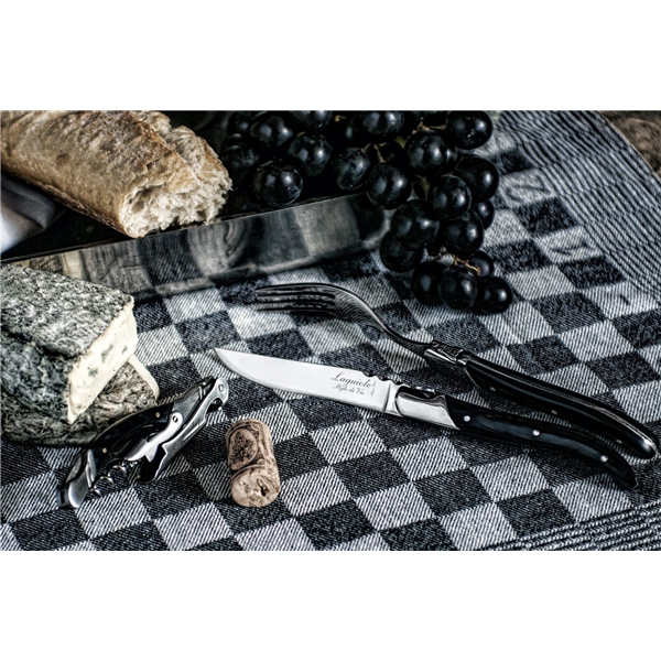 Grillkniver Laguiole Black Ebony glatt 6-pak (Bilde 6 av 8)