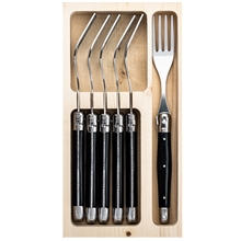 Forks Laguiole 6-pakning 1 set Sort