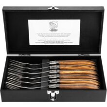 1 set - Oliv - Forks Laguiole 6-pakning