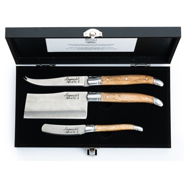 Ostekniver Laguiole Oak Wood Stonewash 3-pak (Bilde 1 av 7)