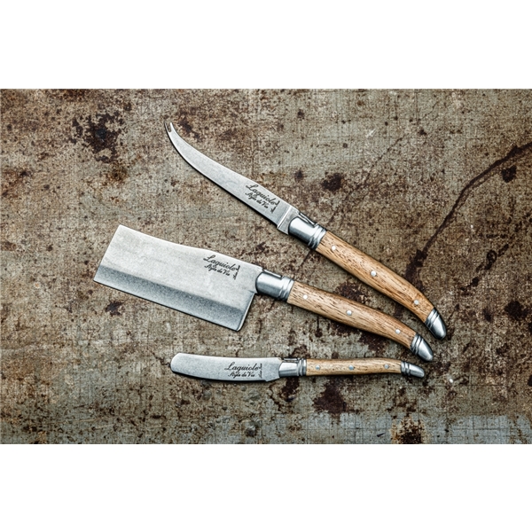 Ostekniver Laguiole Oak Wood Stonewash 3-pak (Bilde 2 av 7)