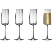 Zero Champagneglass Krystall 30 cl 4-pakning
