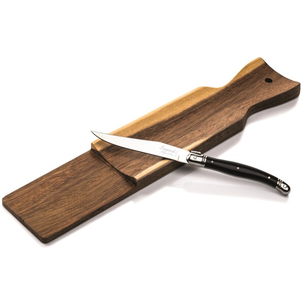Pølseskjærefjøl med kniv Laguiole (Bilde 1 av 6)