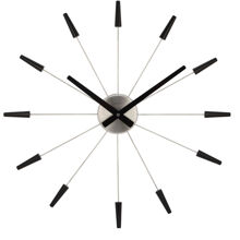 Sort - Plug Inn Veggklokke 58 cm