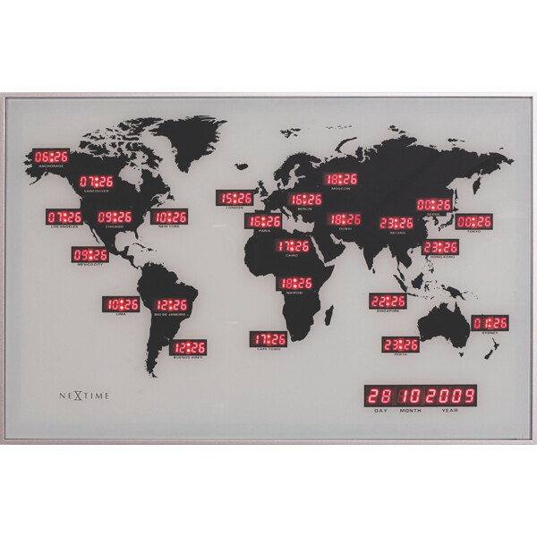 World Time Digit Veggklokke (Bilde 1 av 4)