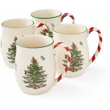 Christmas Tree Krus 40cl Polkagris 4 stk/pakke