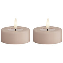 LED Telys 6 cm 2 stk/pakke Rosé