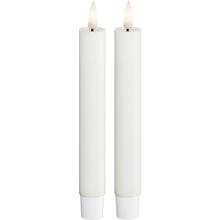 2 stk/pakke - Hvit - LED Kronelys 15 cm