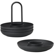 Singles Eggeglass med holder 4-pack Sort