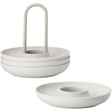 Singles Eggeglass med holder 4-pack Warm Grey