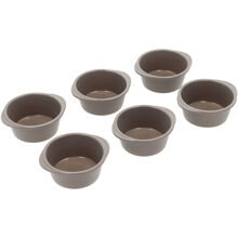 Muffins-/snurreform 6 stk. silikon 1 set Latte