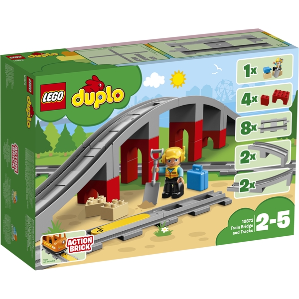 10872 LEGO DUPLO Togbro og spor (Bilde 1 av 4)