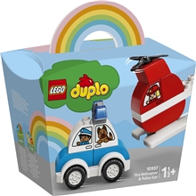 10957 LEGO Duplo Brannhelikopter og politibil