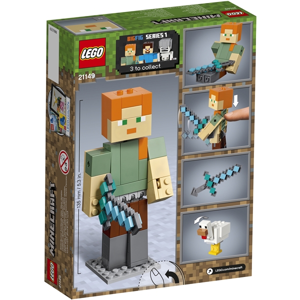 21149 LEGO Minecraft BigFig Alex med Kylling (Bilde 2 av 3)