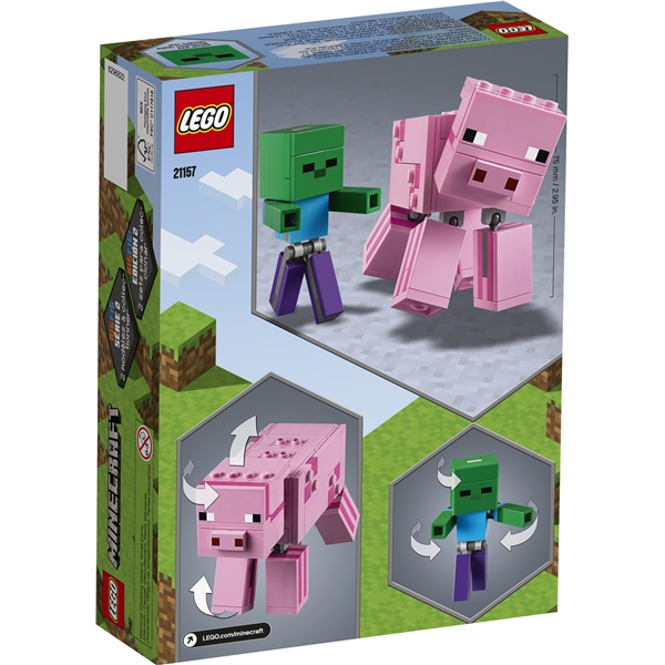 21157 LEGO Minecraft BigFig gris med zombieunge (Bilde 2 av 3)