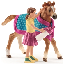 Schleich Føll med teppe