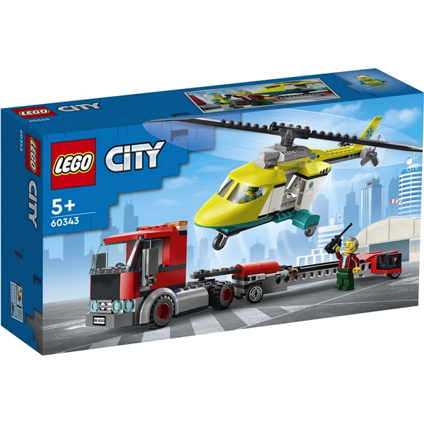 60343 LEGO City Trailer med Redningshelikopter (Bilde 1 av 5)