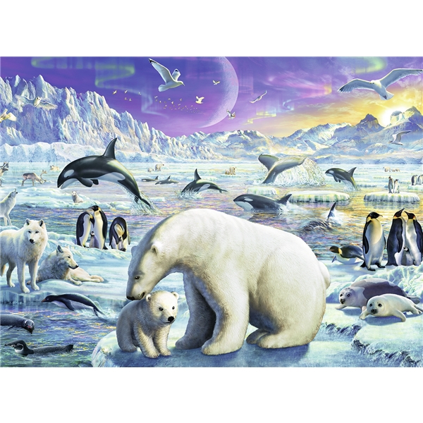 Puslespill XXL 300 Deler Polar Animals Gathering (Bilde 2 av 2)