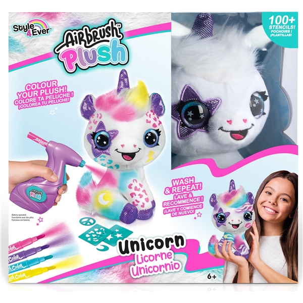 Airbrush Plysj Unicorn (Bilde 8 av 9)