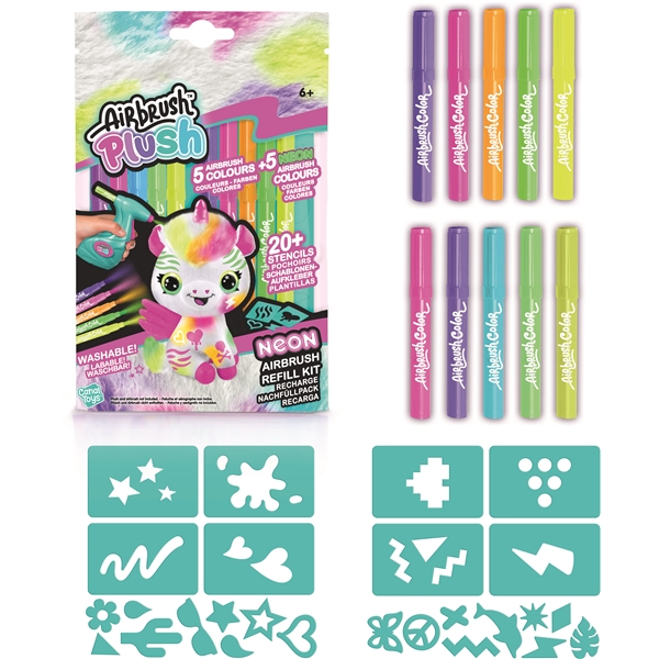 Airbrush Plush Refill Neon Kit x 10 merker (Bilde 2 av 3)