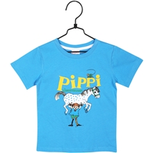 Pippi Langstrømpe T-Shirt Blå